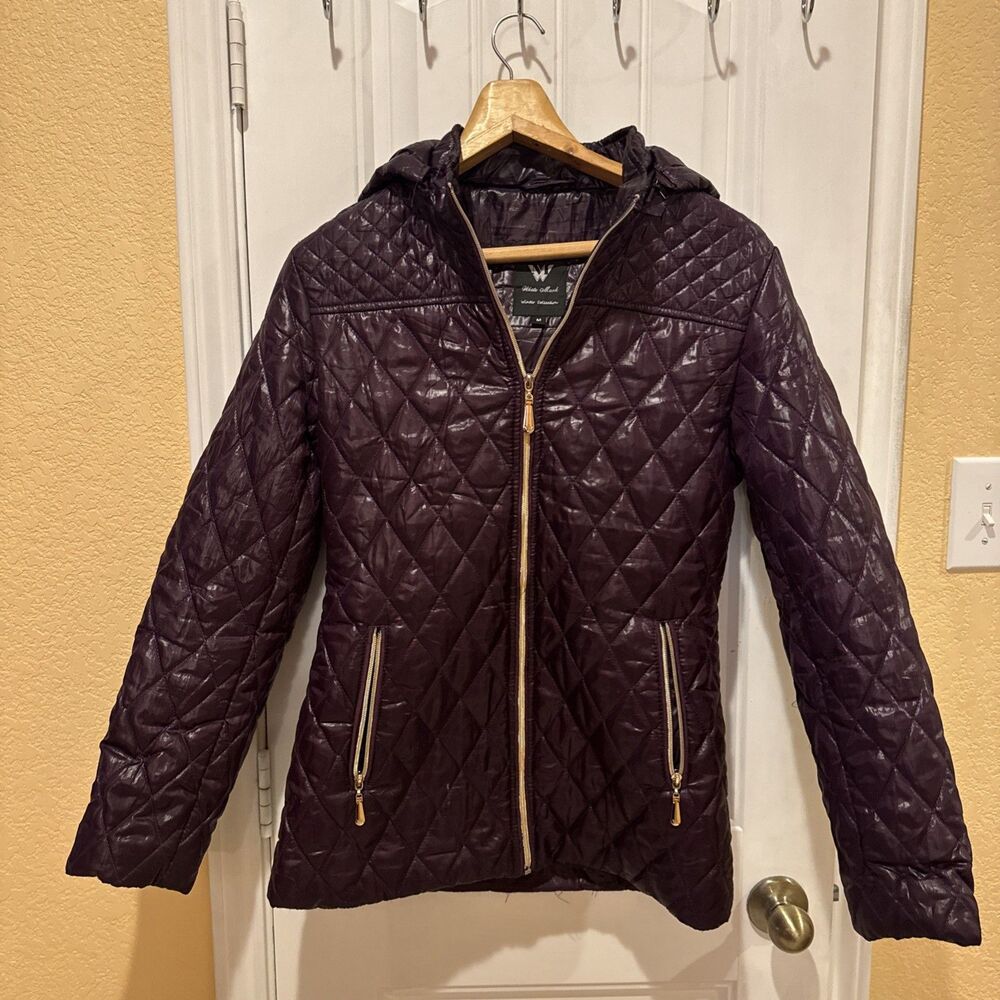 White Mark Puffer Jacket Size M - Picture 3 of 11